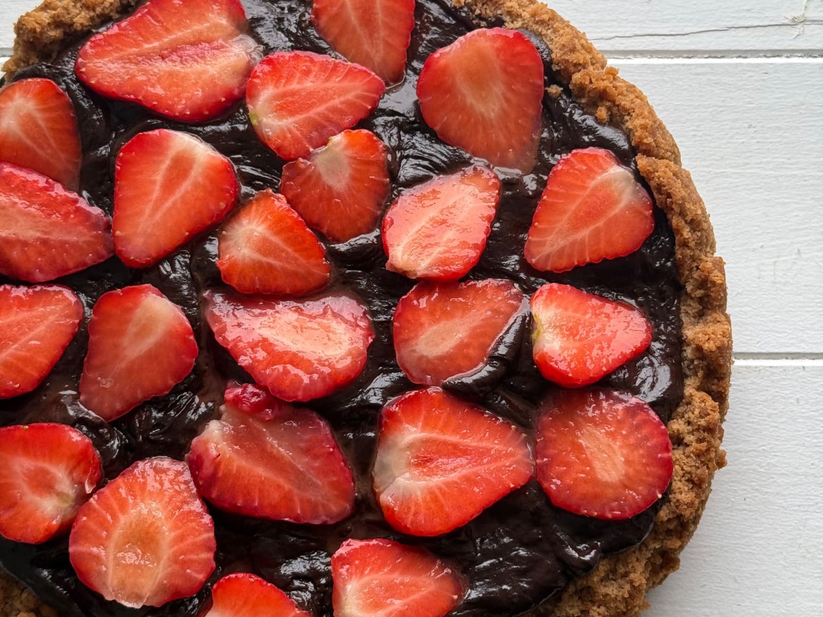 Pizza Doce de Chocolate com Morango